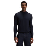 Hugo Boss Zip-neck sweater in virgin wool 50528300