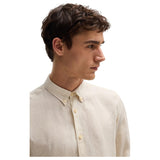 BOSS Men's Light Beige Linen Shirt Hugo Boss  50529137 131
