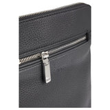 Hugo Boss Envelope Bag In Grained Italian Leather With Embossed Logo  50529289 001
