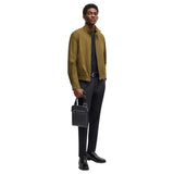 Hugo Boss Envelope Bag In Grained Italian Leather With Embossed Logo  50529289 001
