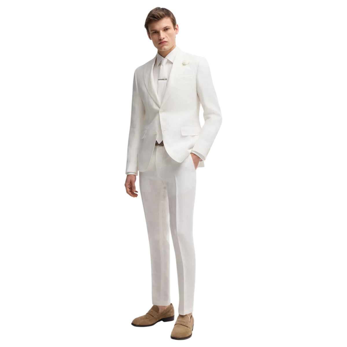 Boss Formal Trousers In Linen Canvas  50540518