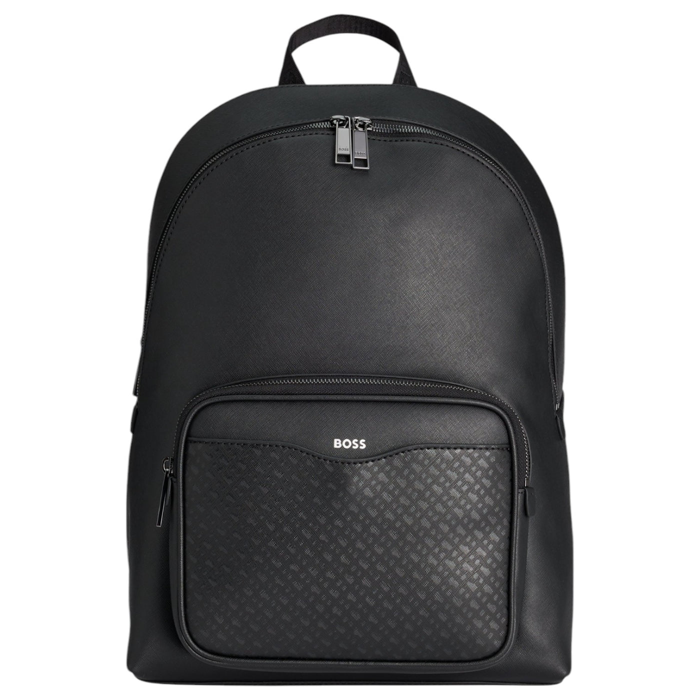 BOSS ブラックバックパック Hugo Boss Structured belt bag with monogram pattern 50542238