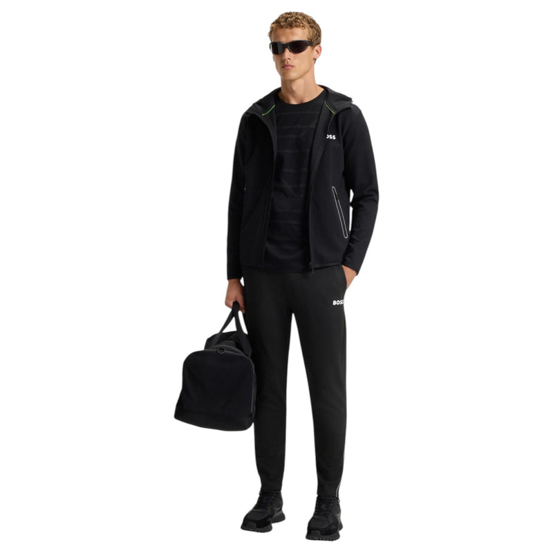 Boss Active Stretch-Gabardine Zip-Up Hoodie With Pants Thermoregulating Technology