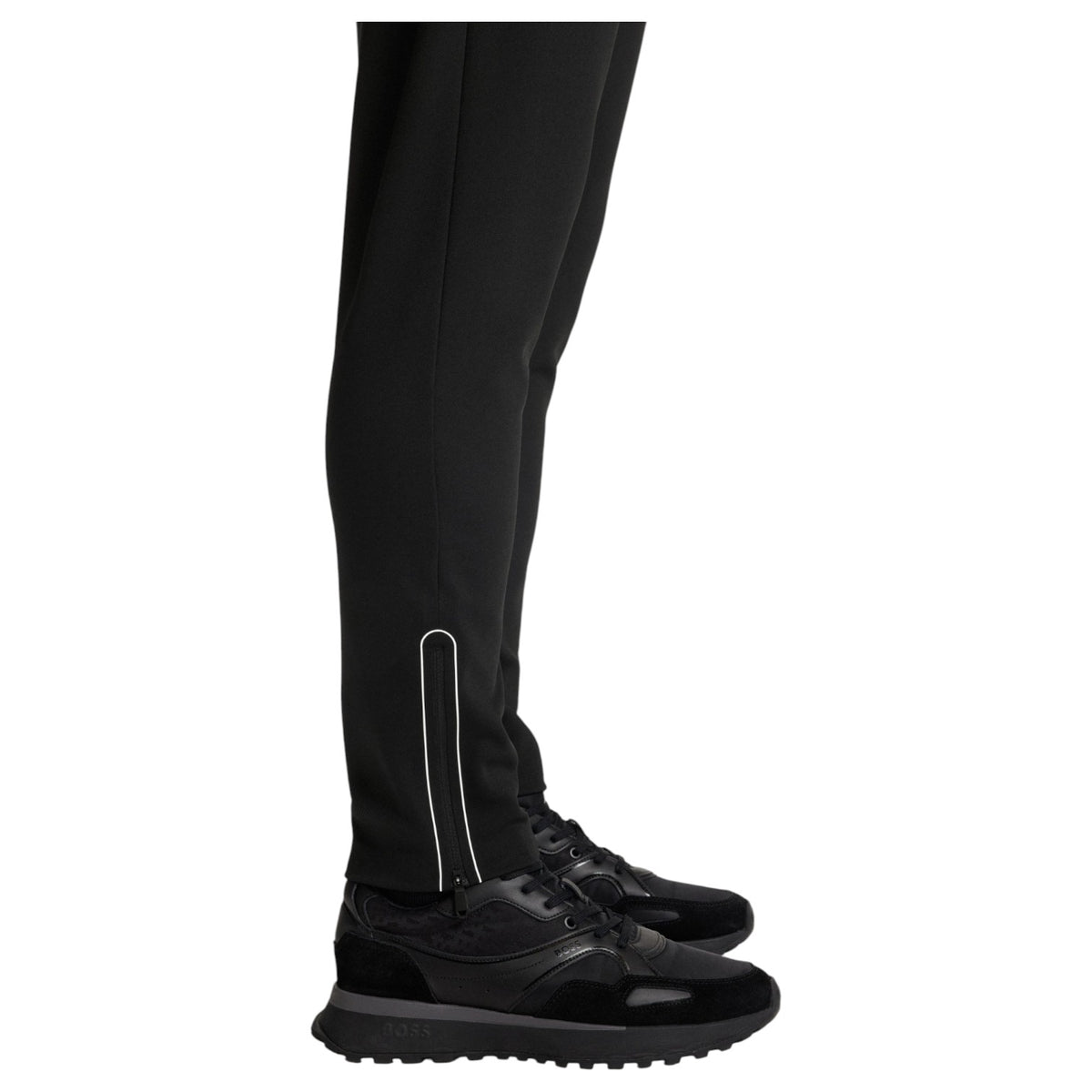 Boss Active Stretch-Gabardine Zip-Up Hoodie With Pants Thermoregulating Technology