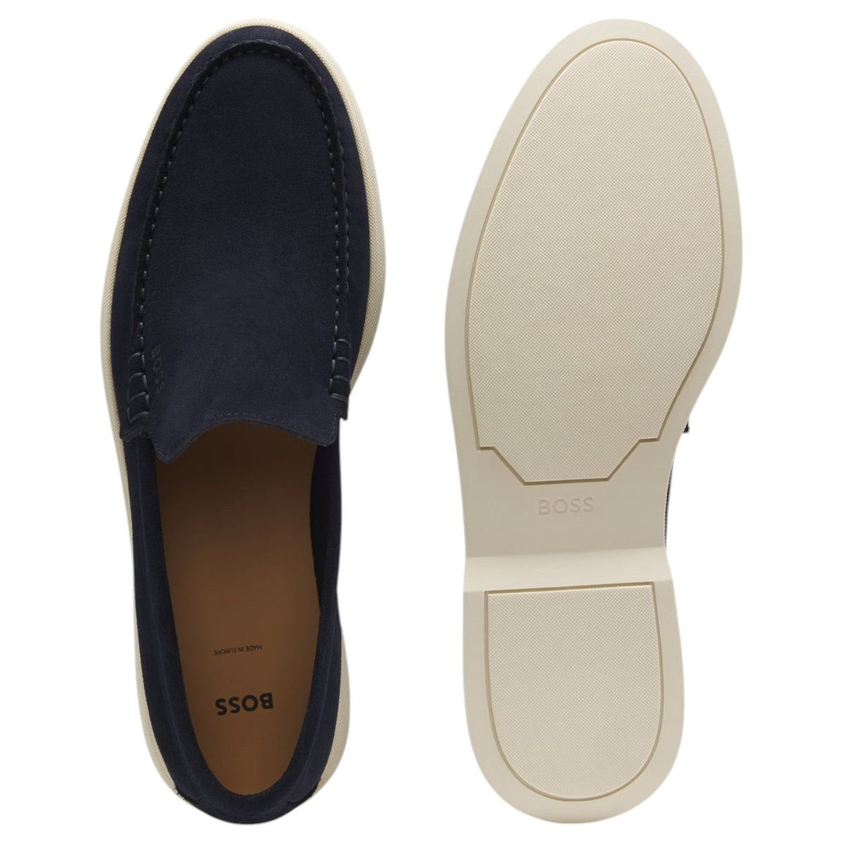 BOSS Suede Loafers With Debossed Logo  50543083