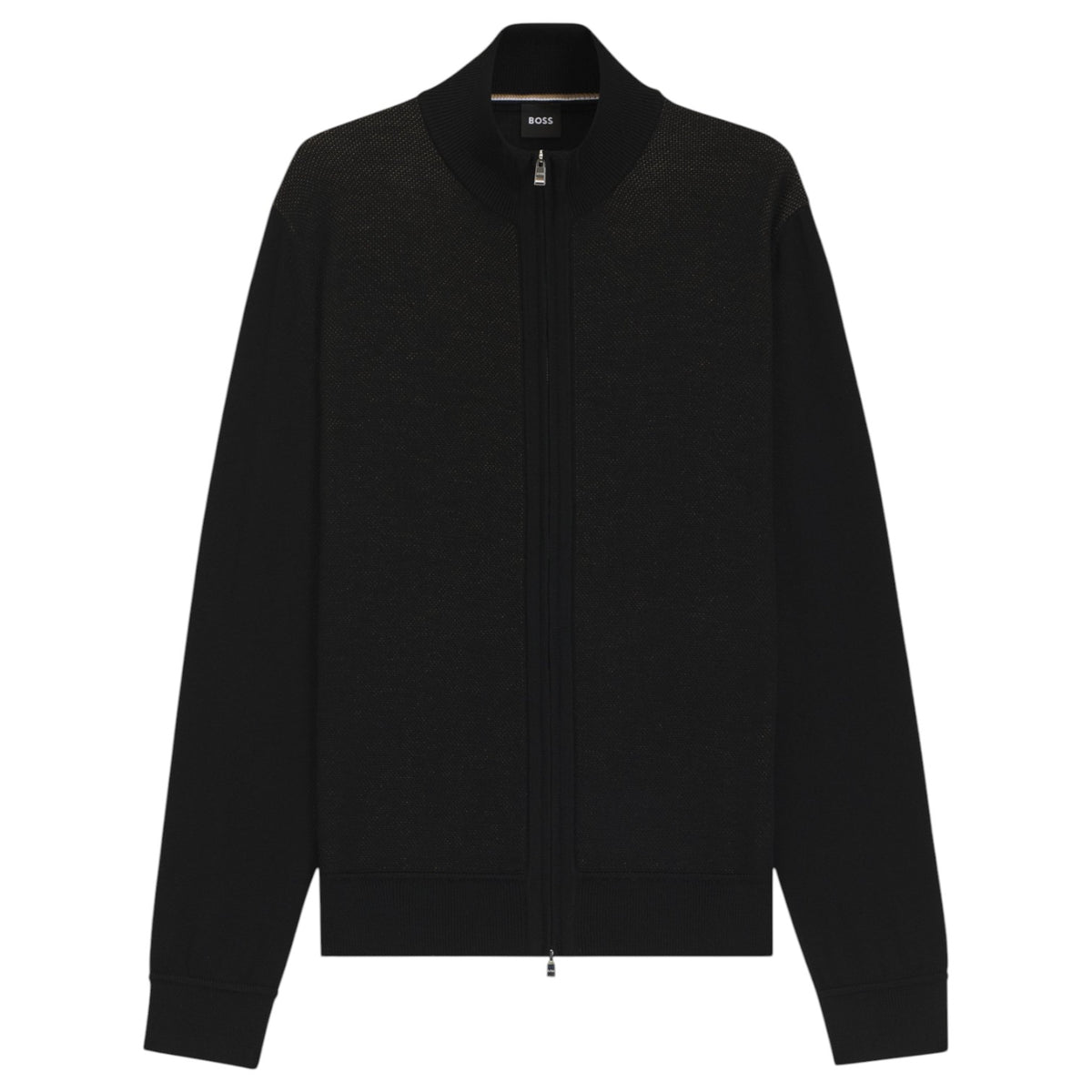 Boss Zip-Up Cardigan In Virgin Wool  50543153