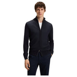 Boss Zip-Up Cardigan In Virgin Wool  50543153