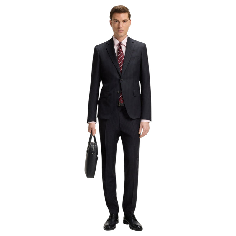 Boss Slim-Fit Suit In Striped Virgin Wool 50546121
