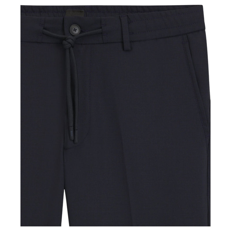 Boss Modern-Fit Trousers In A Wool Blend With Draw Strings