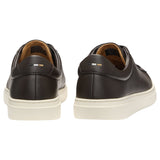 BOSS Men's Kieran Grained-Leather Sneakers with Gold Logo