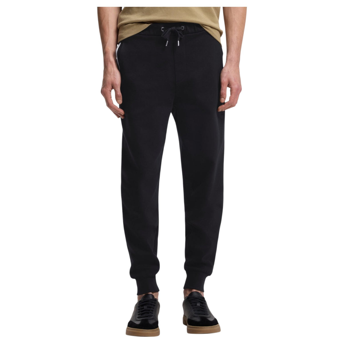 BOSS Cotton-Terry Zip-Up Hoodie/Pants Set With Signature-Stripe Trims