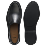 Boss Leather Moccasins With Embossed Logo 50557667