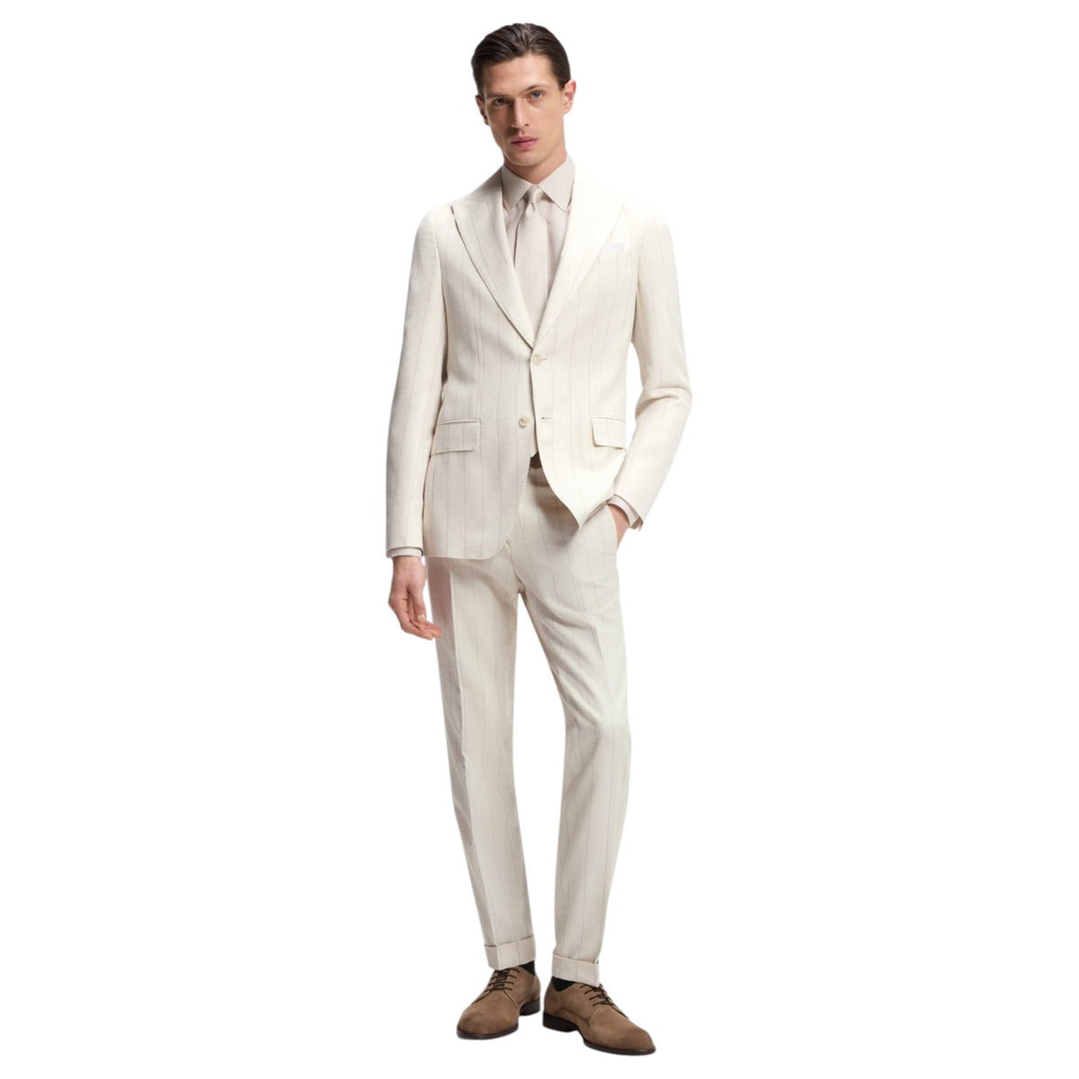 BOSS Two-Piece Slim-Fit Suit In Cotton And Virgin Wool  50561849