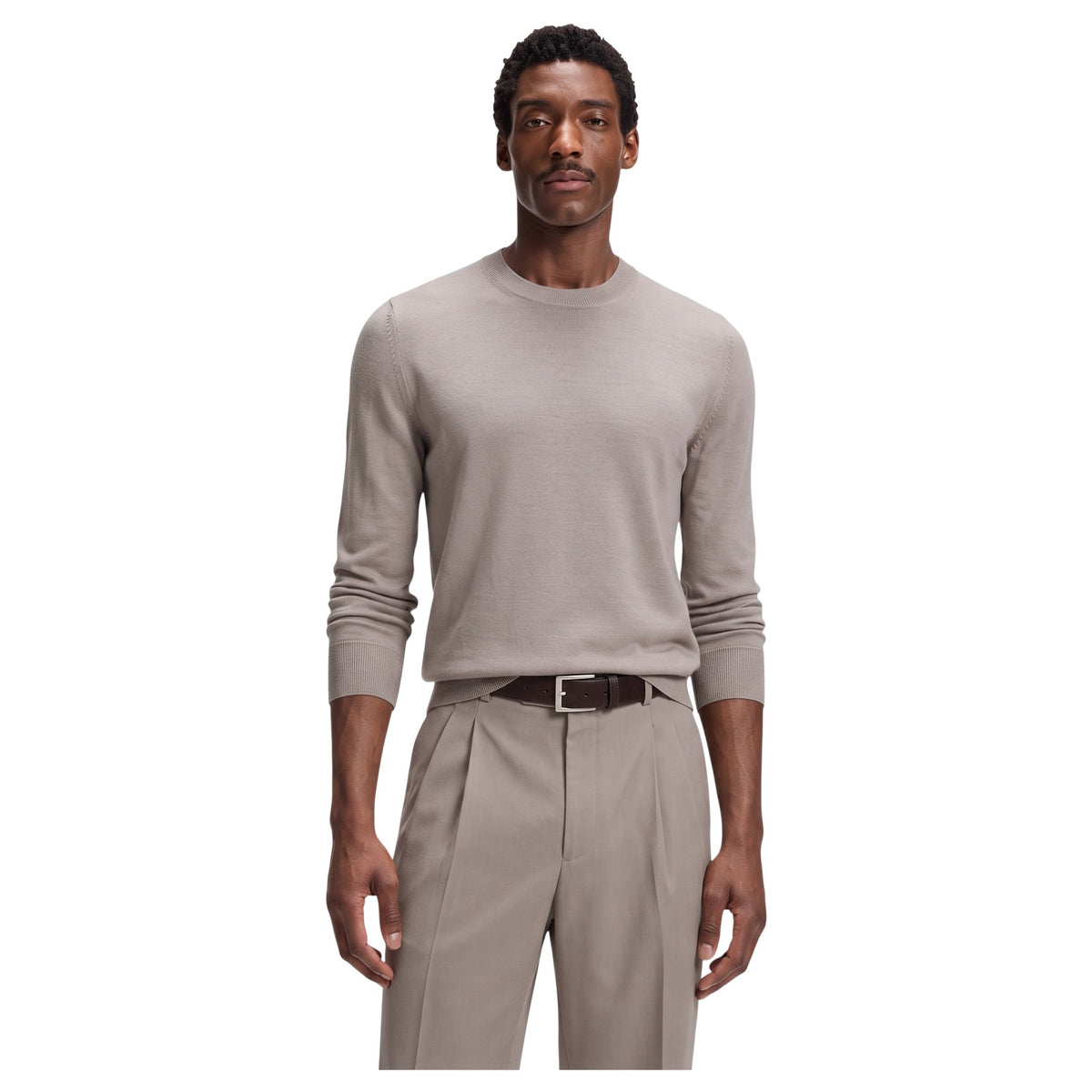 BOSS Regular-Fit Virgin Wool Crew Neck Sweater