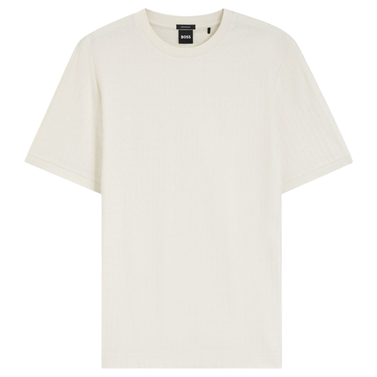 BOSS Mercerized Cotton Round Neck T-Shirt