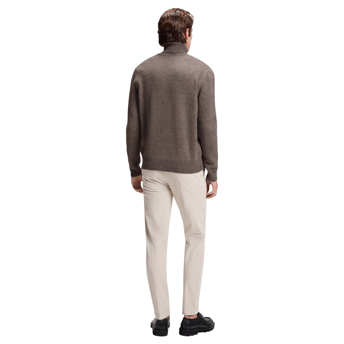 BOSS Men’s Virgin Wool Mouline Knit Rollneck Sweater  50570653