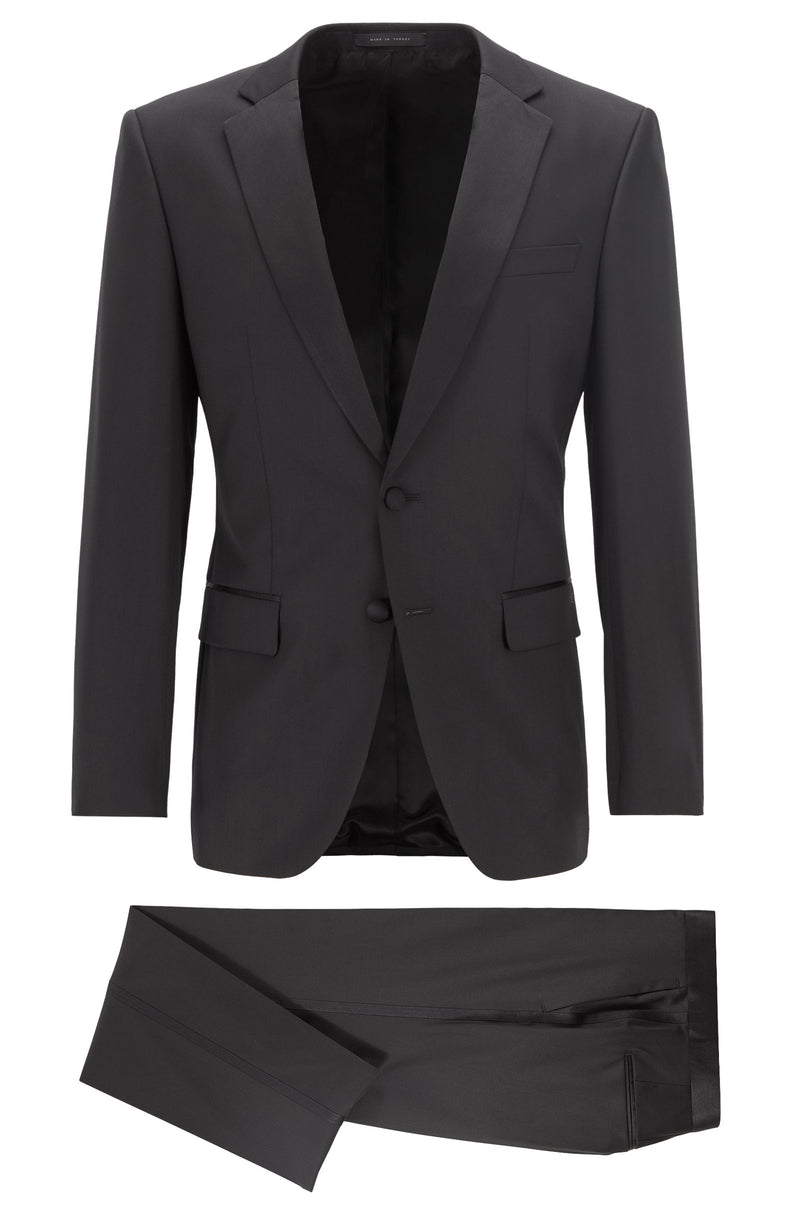 BOSS Slim-Fit Tuxedo in Virgin Wool with Silk Trims-Black  50400489-001