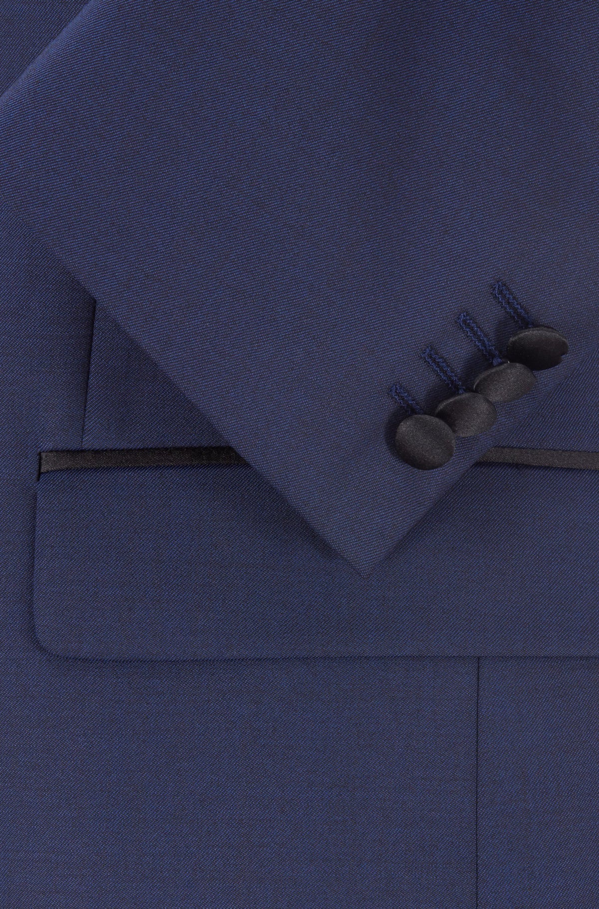 BOSS Slim-Fit Tuxedo in Virgin Wool with Silk Trims-Blue  50400489-401