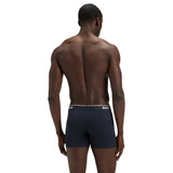 Men's Three Pack of Cotton Stretch Boxer Briefs with Logo Waistband