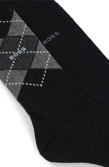 BOSS Two-Pack of Regular Length Socks in a Cotton Blend - Black 50478352-001