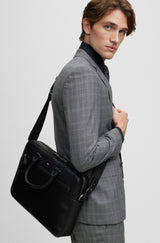 BOSS Faux-Leather Document Case with Signature Details  50490855-001