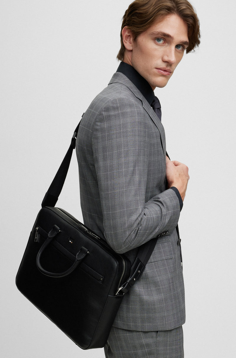 BOSS Faux-Leather Document Case with Signature Details  50490855-001