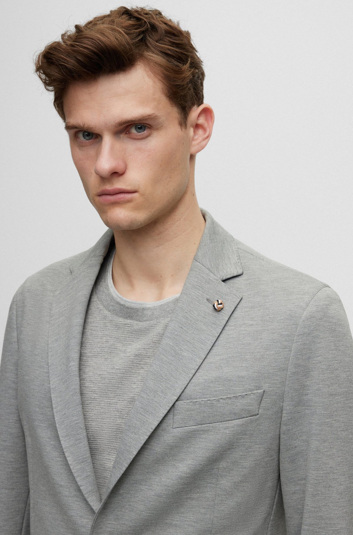BOSS Men's Slim-Fit Jacket in Melange Stretch Jersey