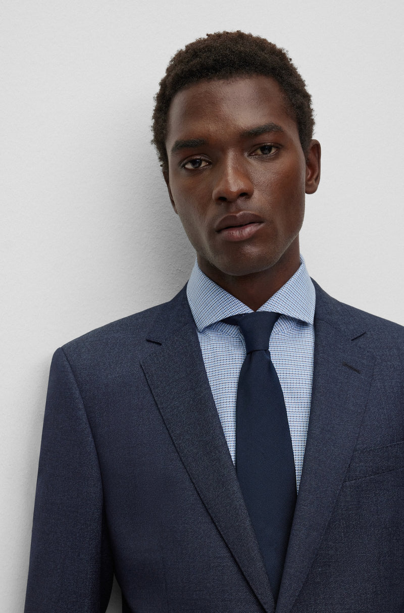 BOSS Slim-Fit Suit in Virgin Wool with Signature Lining - Dark Blue 50502455-602