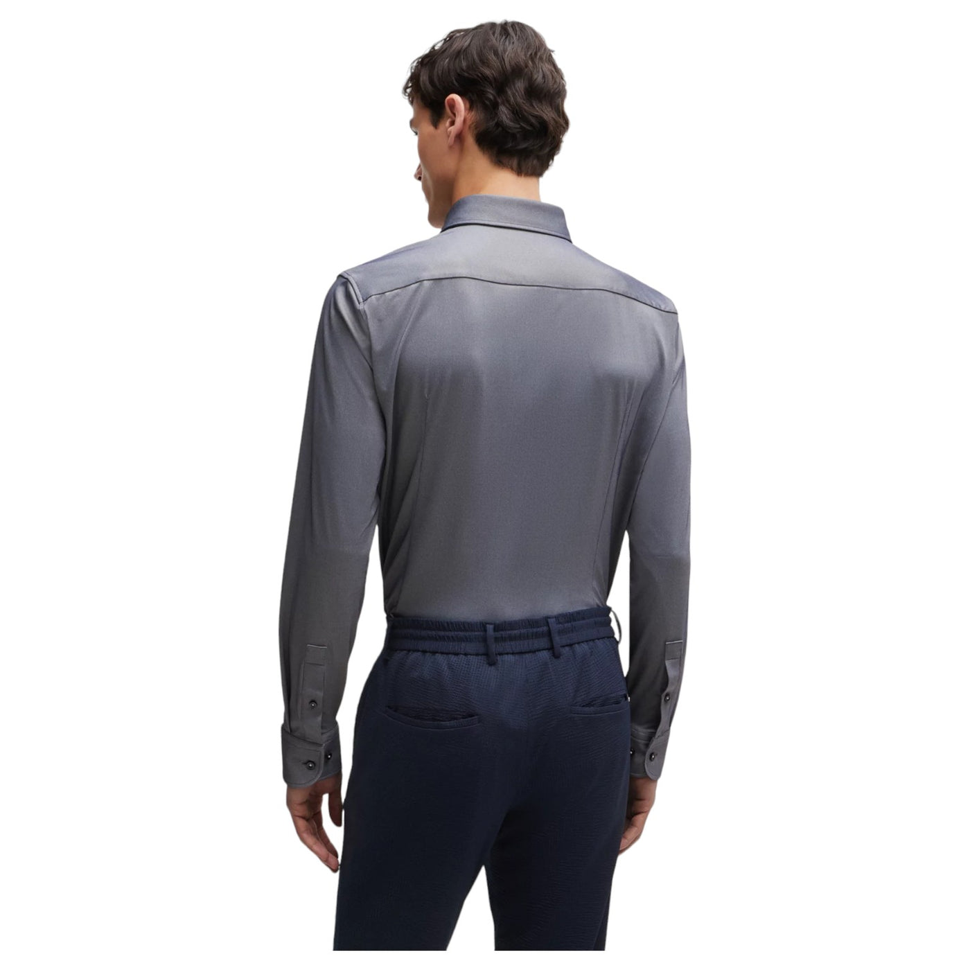Hugo Boss Men's Structured Performance-stretch Slim-Fit Shirt