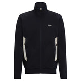 BOSS Zip-Up Sweat Set With Logo Print In Dark Blue  50504730 402