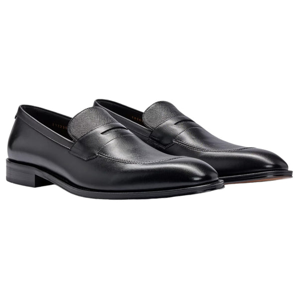 Boss Loafers In Plain And Saffiano-Print Leather  50505858-001