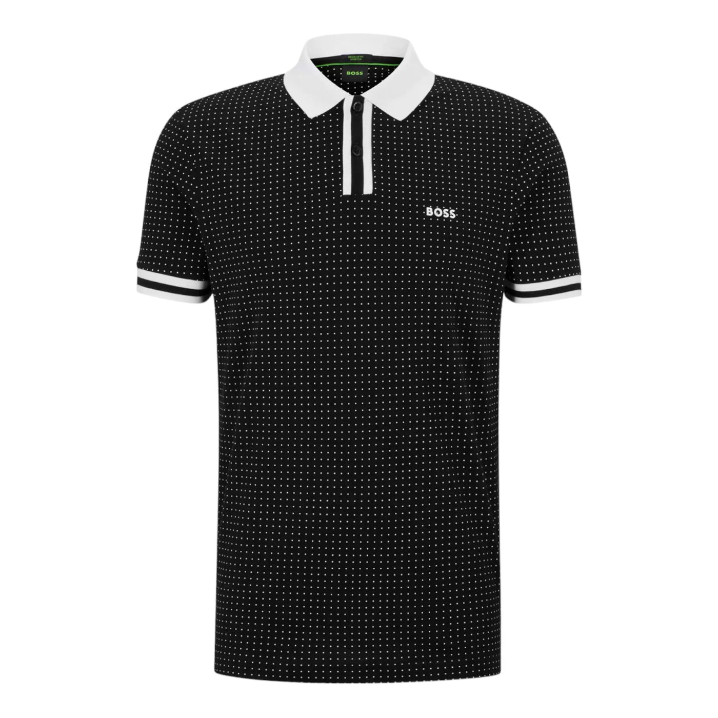 BOSS - Mercerized-cotton polo shirt with Double B monogram