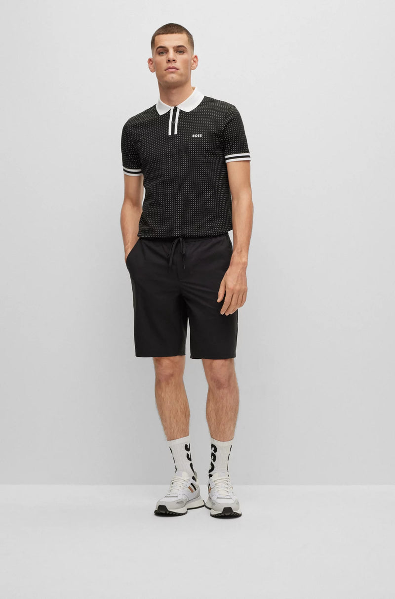 BOSS Regular-Fit Polo Shirt in Stretch-Cotton Piqué 50508536-001 Black