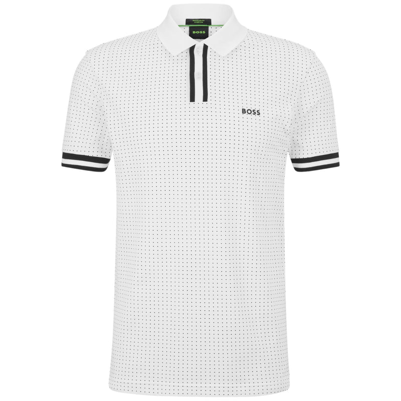 BOSS Regular-Fit Polo Shirt in Stretch-Cotton Piqué  50508536-100 White