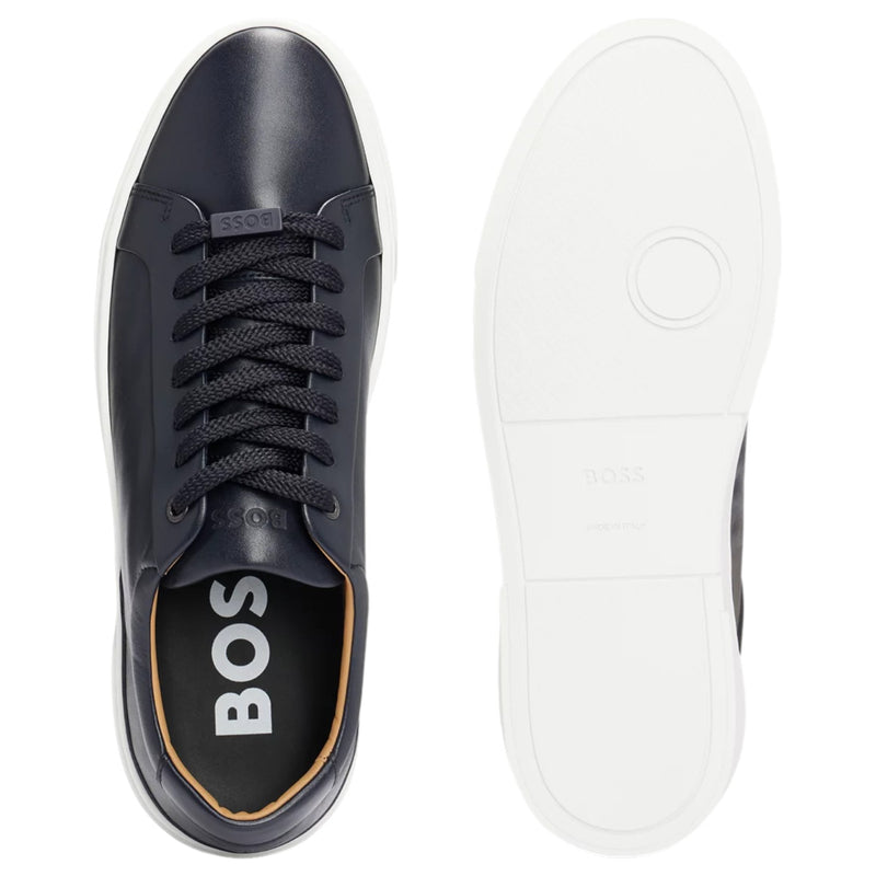 Boss Leather Low Sneakers With Branding And Rubber Outsole  50510634-401