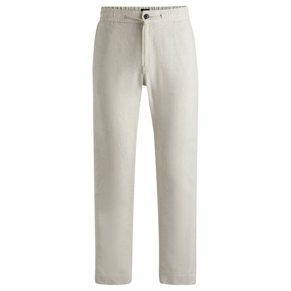 HUGO BOSS Tapered-Fit Trousers In a Linen Blend  50510867 271