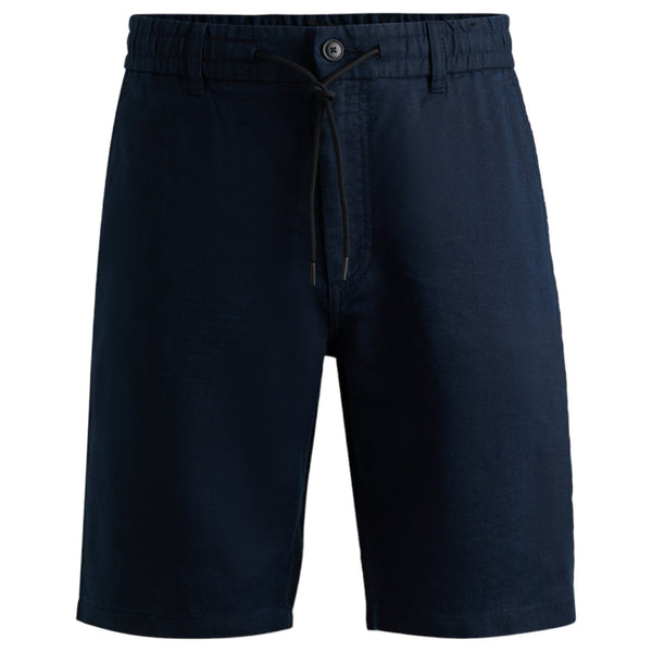 HUGO BOSS Tapered-Fit Shorts In A Linen Blend  50513027 404