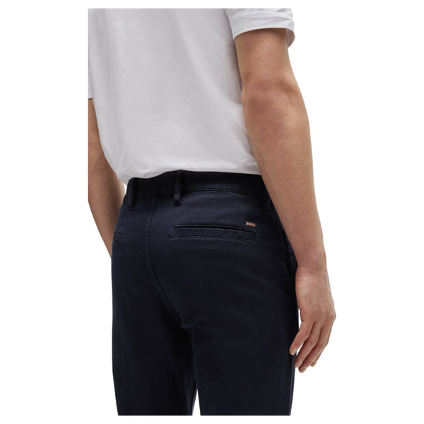 HUGO BOSS Tapered-Fit Trousers In Honeycomb-Structured Stretch Cotton  50513028 404