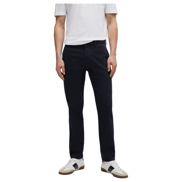 HUGO BOSS Tapered-Fit Trousers In Honeycomb-Structured Stretch Cotton  50513028 404