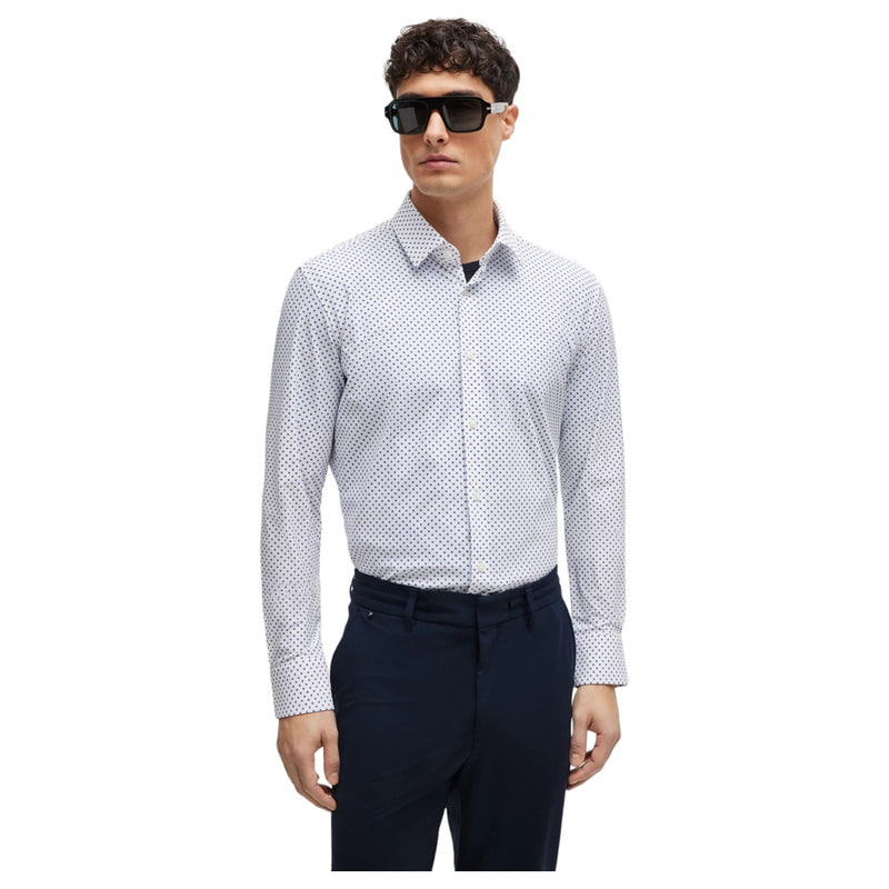 Boss Slim-Fit Shirt In Printed Performance-Stretch Material  50513421 100