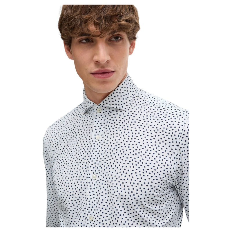 Boss Slim-Fit Shirt In Printed Performance-Stretch Fabric  50513429 120