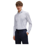 Boss Slim-Fit Shirt In Printed Performance-Stretch Fabric  50513429 120