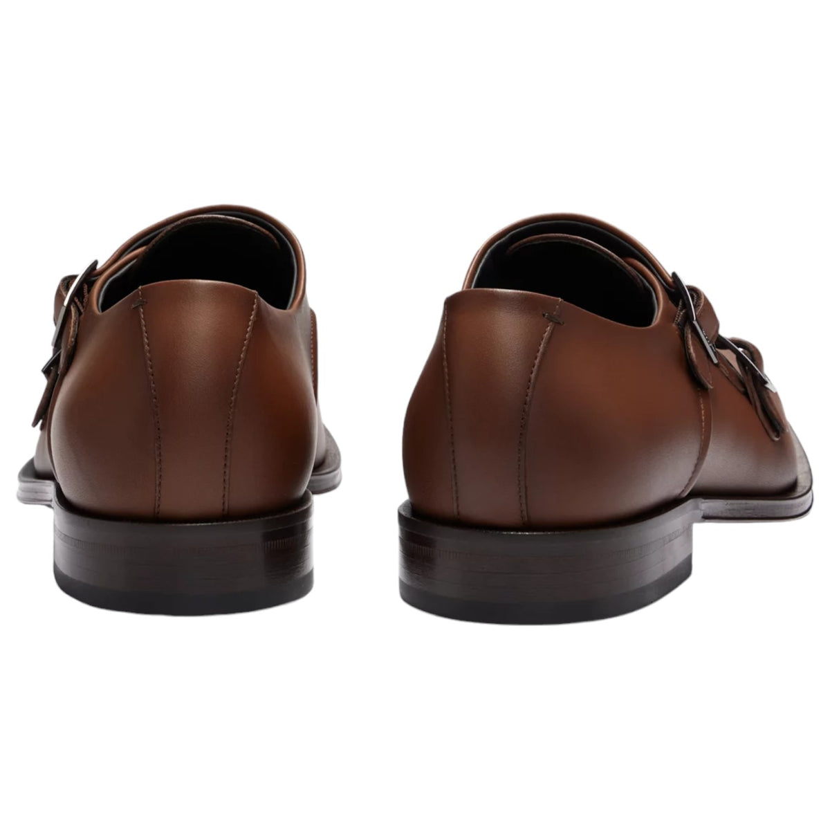 Boss Double-Monk Shoes In Smooth Leather With Metal Buckles  50514007-214