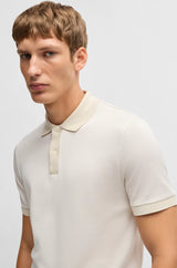 Boss Structured-Cotton Polo Shirt With Solid Trims  50518563 131