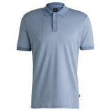 Boss Structured-Cotton Polo Shirt With Solid Trims  50518563 490