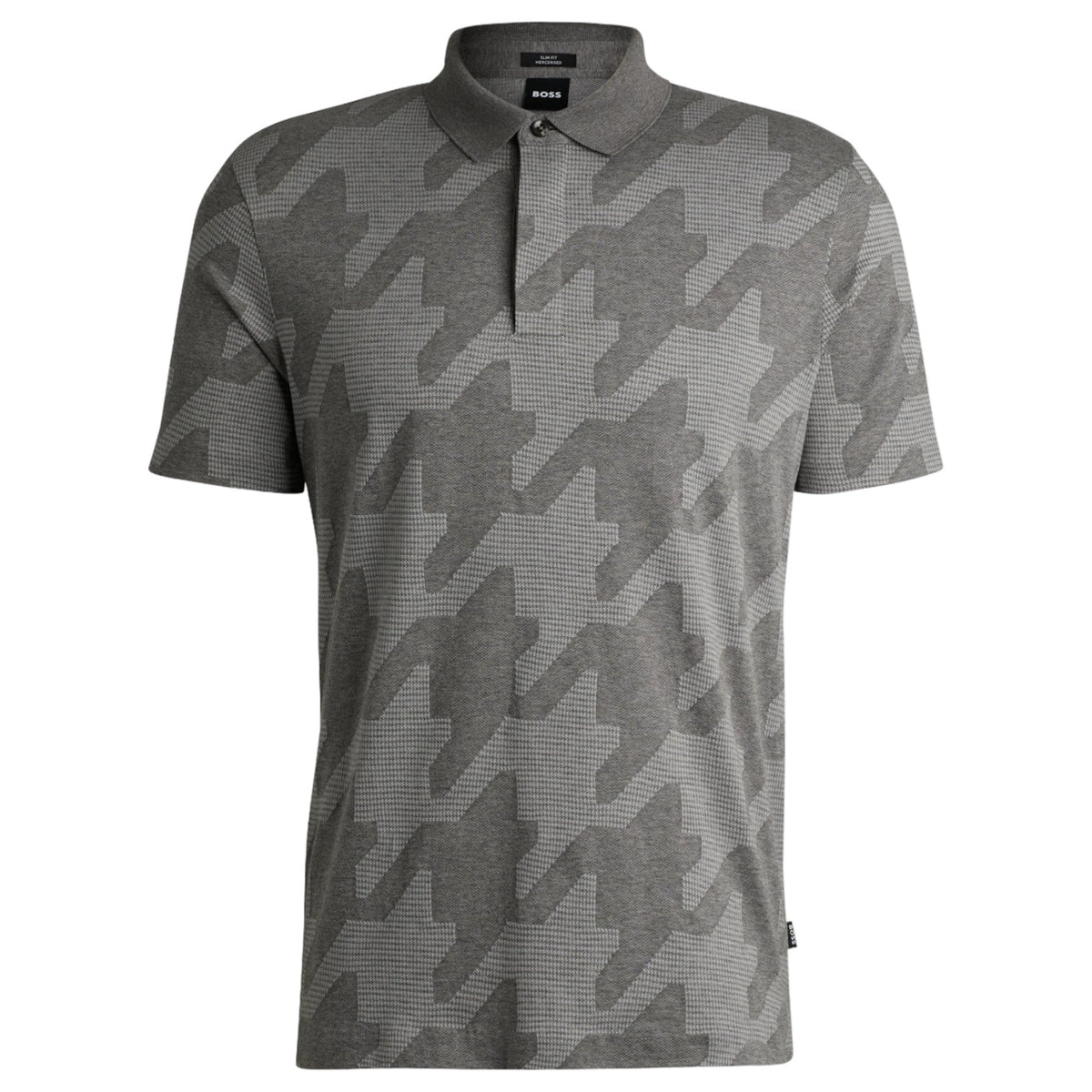 Boss C-Penrose 45  Mercerized-Cotton Slim-Fit Polo Shirt With Houndstooth Jacquard  50518875 041