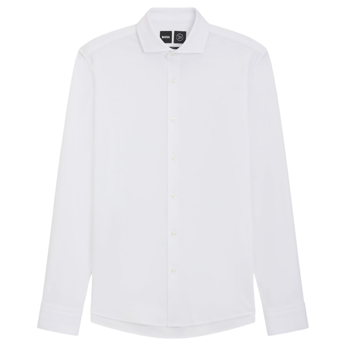 BOSS-Slim-Fit Shirt In Cotton-Piqué Jersey