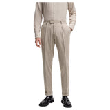 Boss Slim-fit suit in striped wool  50528161 275 Beige