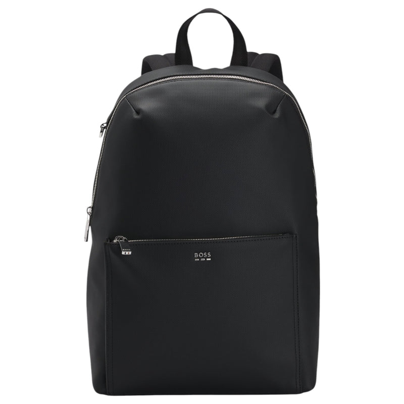 Hugo Boss Textured backpack with logo hardware  50536103 405 Dark Blue
