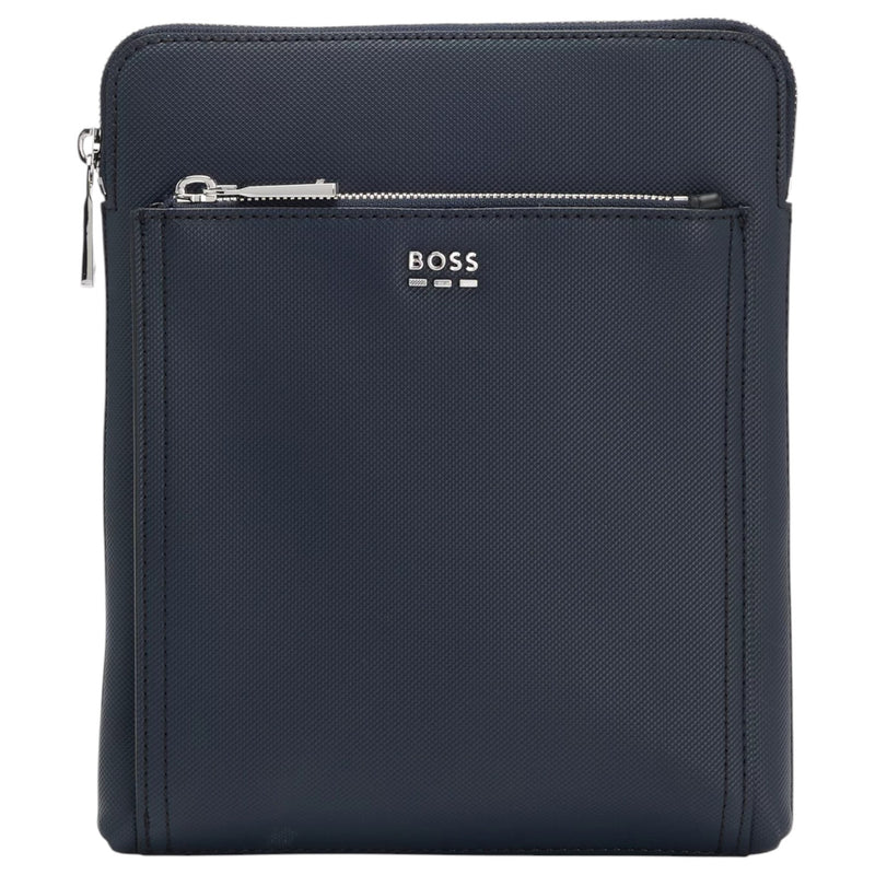 BOSS Textured envelope bag with logo hardware  50536105 405